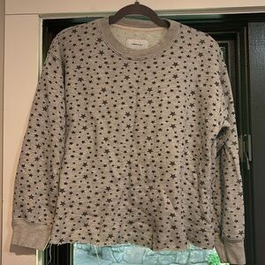 Current/ Elliott Gray Star Patterned Sweatshirt